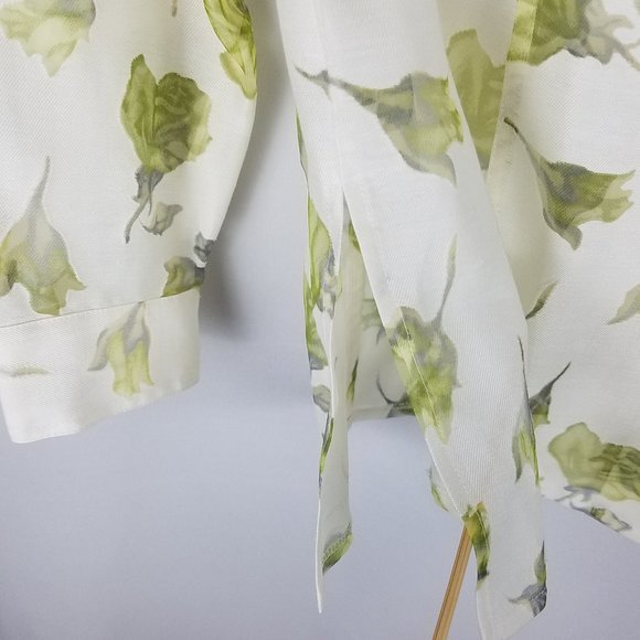 ConradC Collection blouse white w/sheer‎ burnouts 6 - Picture 3 of 8